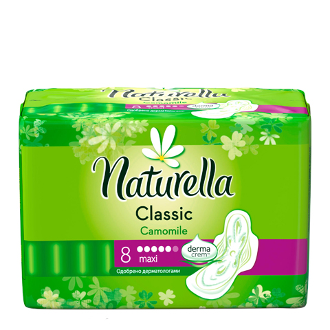 Naturella Classic Maxi Camomile Прокладки N8 (Упаковка 8 шт.): фото, цены, описание товара, отзывы и наличие в Москве и Санкт-Петербурге