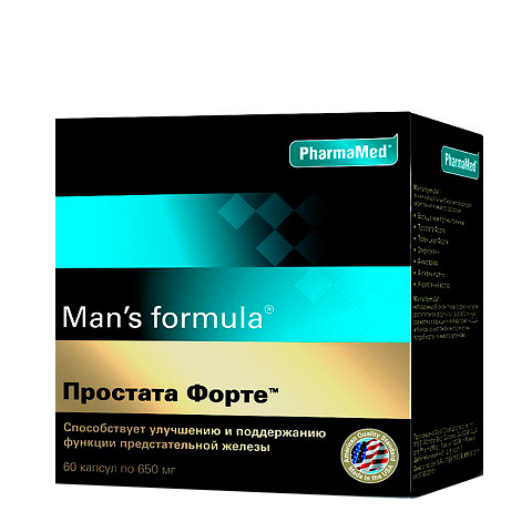 Мен-с формула Простата Форте (60 капсул): фото, цены, описание товара, отзывы и наличие в Москве и Санкт-Петербурге
