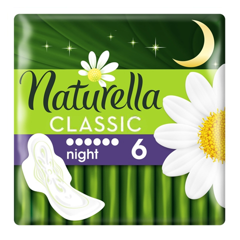 Naturella Classic Night Camomile Прокладки N6 (Упаковка 6 шт.): фото, цены, описание товара, отзывы и наличие в Москве и Санкт-Петербурге