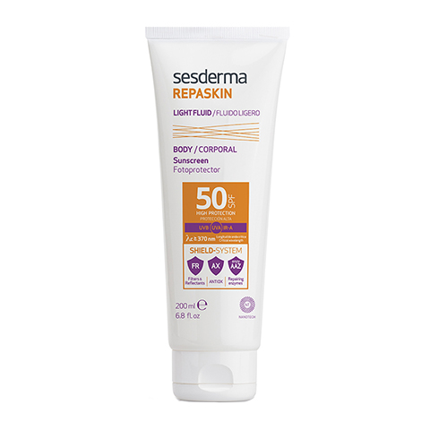 Сесдерма Repaskin Флюид нежный солнцезащитный для тела SPF50 (Тюбик 200 мл): фото, цены, описание товара, отзывы и наличие в Москве и Санкт-Петербурге