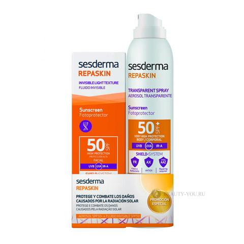 Сесдерма Repaskin Набор солнцезащитный для лица и тела SPF50 (2 средства) (Набор): фото, цены, описание товара, отзывы и наличие в Москве и Санкт-Петербурге