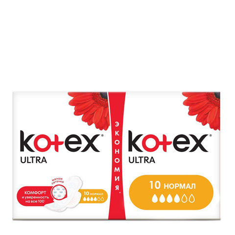 Kotex Ultra Нормал Прокладки N20 (Упаковка 20 шт.): фото, цены, описание товара, отзывы и наличие в Москве и Санкт-Петербурге
