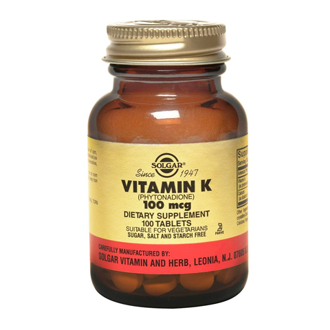 Солгар Витамин К 100 мкг (100 таблеток)