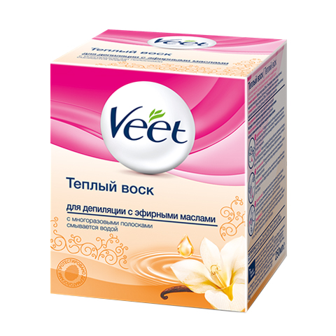 Veet Воск теплый для депиляции с эфирными маслами (банка 250 мл): фото, цены, описание товара, отзывы и наличие в Москве и Санкт-Петербурге